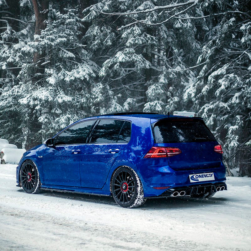 Oneway Satz Seitenschweller passend für Volkswagen Golf VII HB/Variant R 2013-2016 - Schwarz glänzend