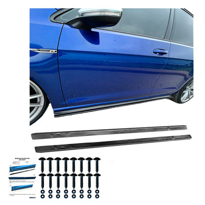 Oneway Satz Seitenschweller passend für Volkswagen Golf VII (7.5) HB/Variant R 2017-2020 - Schwarz glänzend