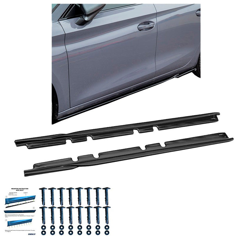 Oneway Satz Seitenschweller passend für Seat Leon IV HB/ST FR & Cupra Leon HB/ST 2020- - Schwarz glänzend