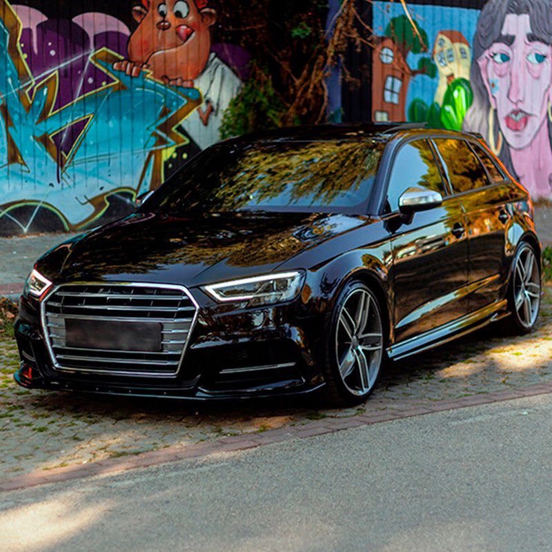 Oneway Satz Seitenschweller passend für Audi S3 8V/8V Facelift Sportback 2013-2020 - Schwarz glänzend