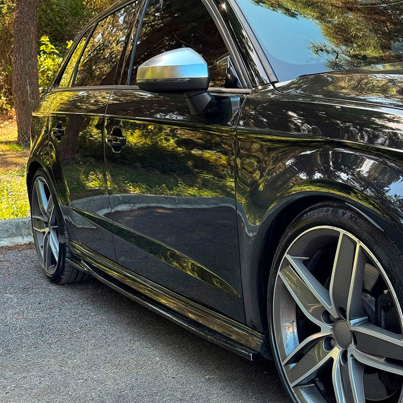 Oneway Satz Seitenschweller passend für Audi S3 8V/8V Facelift Sportback 2013-2020 - Schwarz glänzend