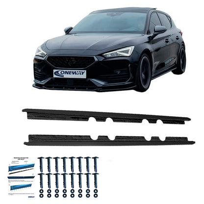 Oneway Satz Seitenschweller passend für Seat Leon IV HB/ST FR & Cupra Leon HB/ST 2020- - Schwarz glänzend