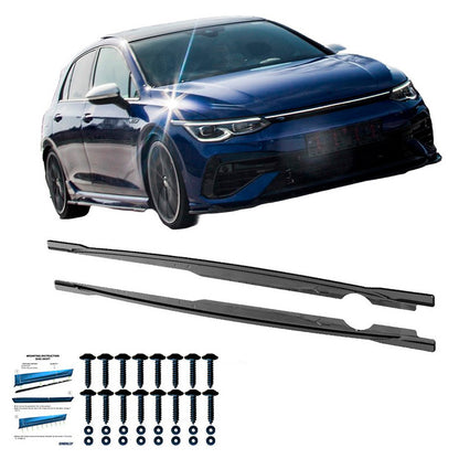 Oneway Satz Seitenschweller passend für Volkswagen Golf VIII HB/Variant R 2020- - Schwarz glänzend