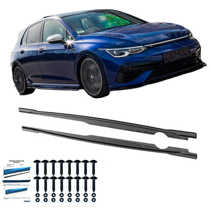 Oneway Satz Seitenschweller passend für Volkswagen Golf VIII HB/Variant R 2020- - Schwarz glänzend