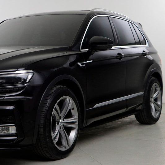 Oneway Satz Seitenschweller passend für Volkswagen Tiguan II R-Line 2016-2020 - Schwarz glänzend