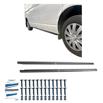 Oneway Satz Seitenschweller passend für Volkswagen Transporter T6.1 2020-2022 (Kurzer Radstand)- Schwarz glänzend