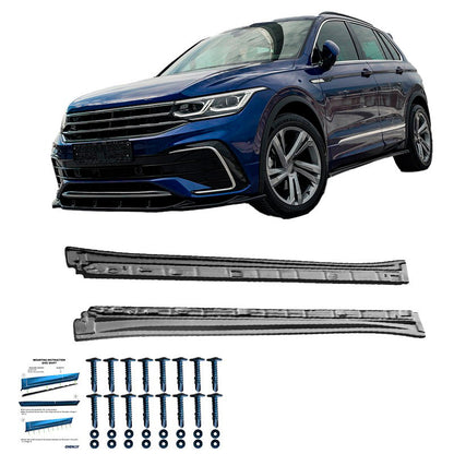 Oneway Satz Seitenschweller passend für Volkswagen Tiguan II R/R-Line Facelift 2020-2024 - Schwarz glänzend