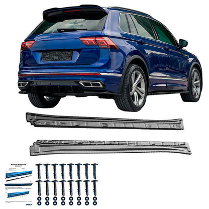 Oneway Satz Seitenschweller passend für Volkswagen Tiguan II R/R-Line Facelift 2020-2024 - Schwarz glänzend
