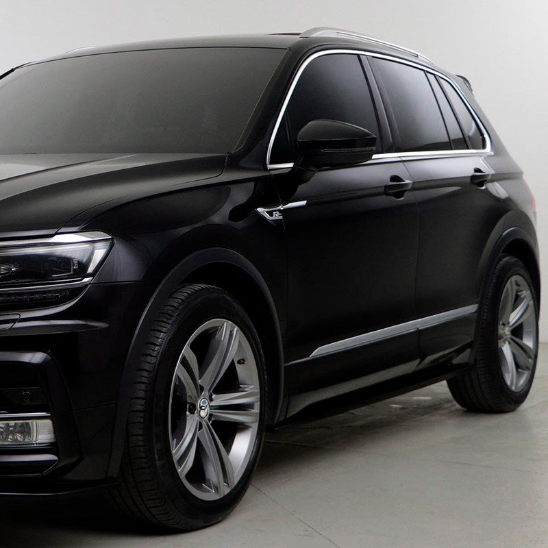 Oneway Satz Seitenschweller passend für Volkswagen Tiguan II Allspace R-Line 2016-2020 - Schwarz glänzend
