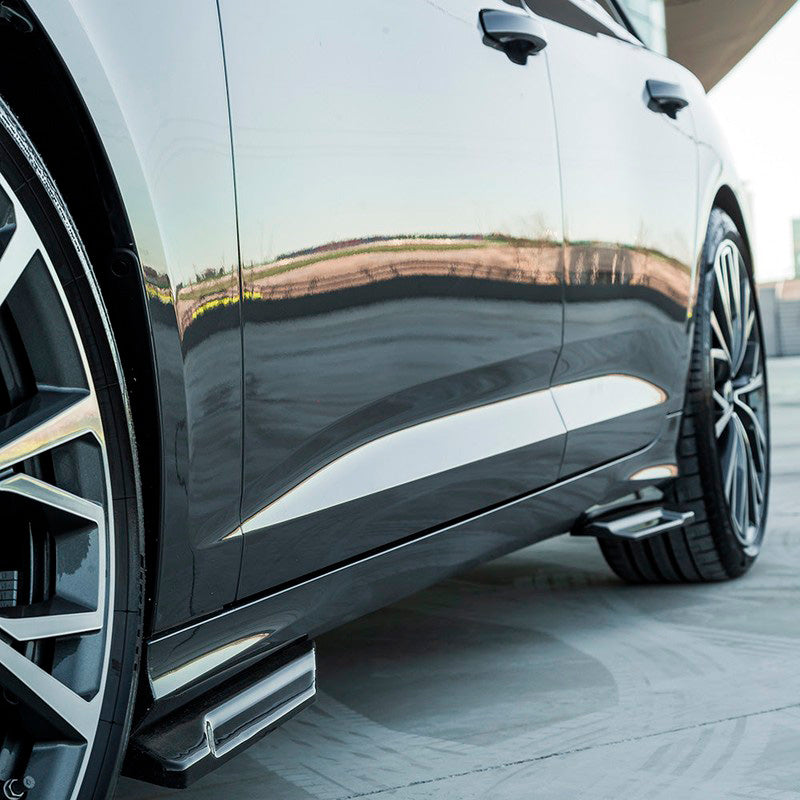 Oneway Satz Seitenschweller passend für Audi A6 S-Line/S C8 (Limousine/Avant) 2018- - Schwarz glänzend