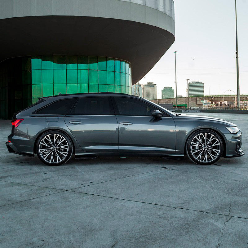 Oneway Satz Seitenschweller passend für Audi A6 S-Line/S C8 (Limousine/Avant) 2018- - Schwarz glänzend