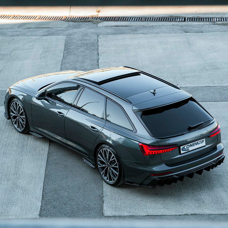 Oneway Satz Seitenschweller passend für Audi A6 S-Line/S C8 (Limousine/Avant) 2018- - Schwarz glänzend