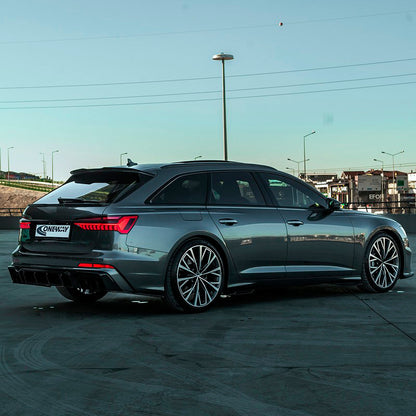 Oneway Satz Seitenschweller passend für Audi A6 S-Line/S C8 (Limousine/Avant) 2018- - Schwarz glänzend