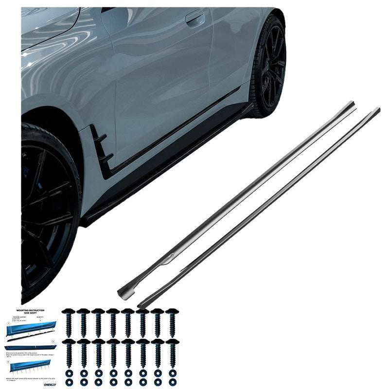 Oneway Satz Seitenschweller passend für BMW i4 G26 M-Pack 2021- & 4er G26 M-Pack/M440i 2021- - Schwarz glänzend