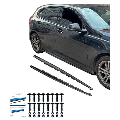 Oneway Satz Seitenschweller passend für BMW 1er F40 M-Pack/M135i 2019- - Schwarz glänzend