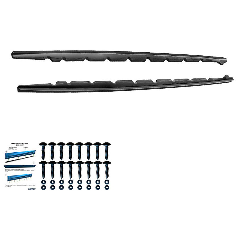 Oneway Satz Seitenschweller passend für BMW 1er F40 M-Pack/M135i 2019- - Schwarz glänzend