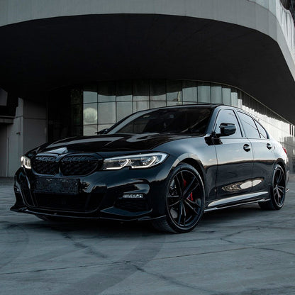 Oneway Satz Seitenschweller passend für BMW 3er G20/G21 M-Pack/M340i 2018-2022 & 2022- - Schwarz glänzend