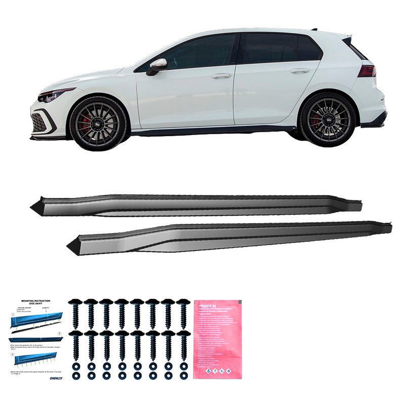 Oneway Satz Seitenschweller passend für Volkswagen Golf VIII HB/Variant GTI/GTI Clubsport/GTD/R-Line 2020- - Version 2 - S...