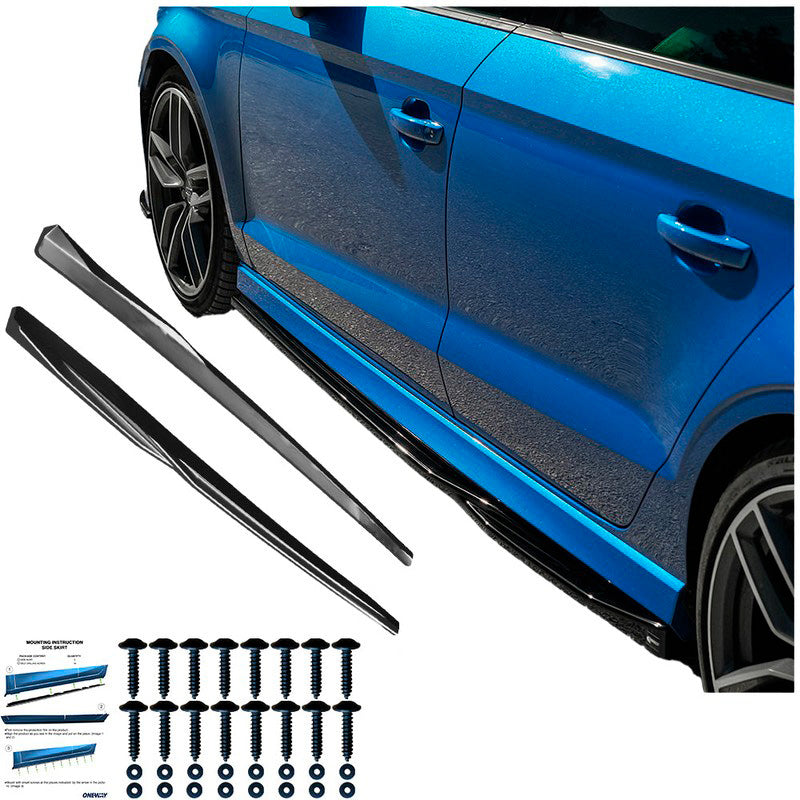 Oneway Satz Seitenschweller passend für Audi S3 8V/8V Facelift Limousine/Cabrio 2013-2020 - Schwarz glänzend