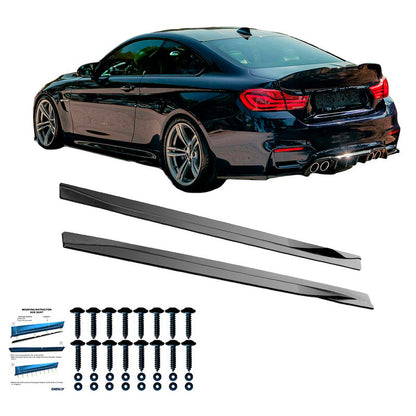 Oneway Satz Seitenschweller passend für BMW M4 F82 2014-2021 - Schwarz glänzend