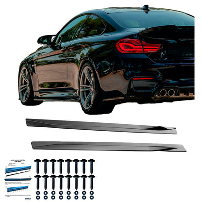 Oneway Satz Seitenschweller passend für BMW M4 F82 2014-2021 - Schwarz glänzend