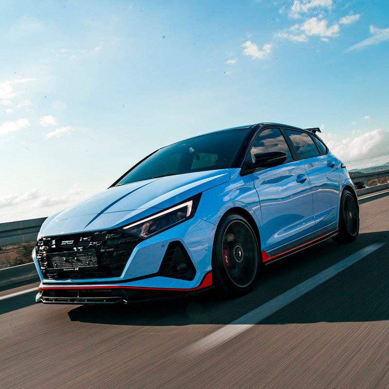 Oneway Satz Seitenschweller passend für Hyundai I20 N MK3 2020- - Schwarz glänzend