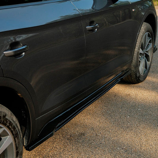 Oneway Satz Seitenschweller passend für Audi SQ5 / Q5 S-Line (FY) Facelift 2020-2024 inkl. Sportback - Schwarz glänzend