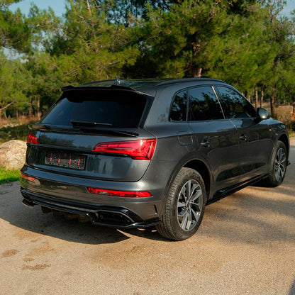 Oneway Satz Seitenschweller passend für Audi SQ5 / Q5 S-Line (FY) Facelift 2020-2024 inkl. Sportback - Schwarz glänzend