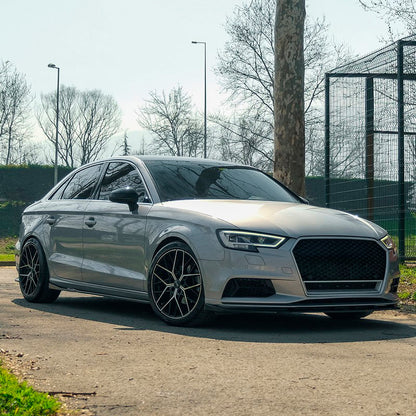 Oneway Satz Seitenschweller passend für Audi A3 (8V) Limousine Facelift 2016-2020 - Schwarz glänzend