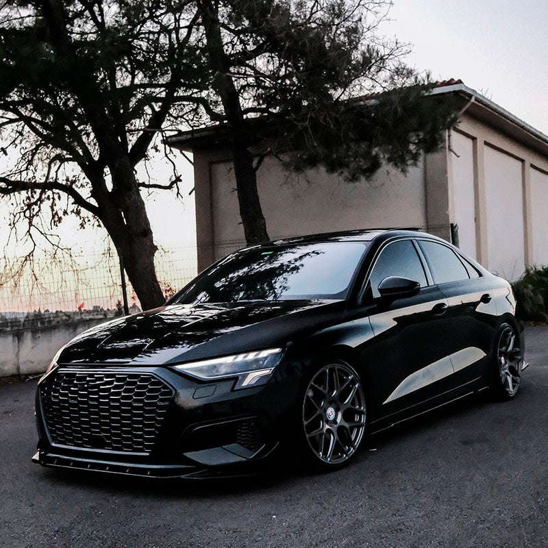 Oneway Satz Seitenschweller passend für Audi A3 (8Y) Limousine/Sportback 2020-2024 exkl. S-Line/S3/RS3 - Schwarz glänzend
