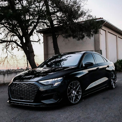 Oneway Satz Seitenschweller passend für Audi A3 (8Y) Limousine/Sportback 2020-2024 exkl. S-Line/S3/RS3 - Schwarz glänzend
