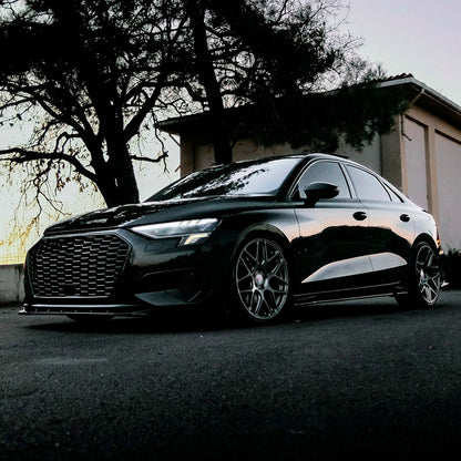 Oneway Satz Seitenschweller passend für Audi A3 (8Y) Limousine/Sportback 2020-2024 exkl. S-Line/S3/RS3 - Schwarz glänzend