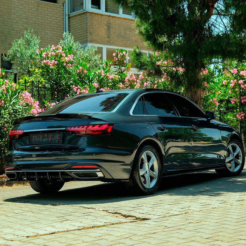 Oneway Satz Seitenschweller passend für Audi A4 (B9) Limousine/Avant Facelift 2019-2024 - Schwarz glänzend