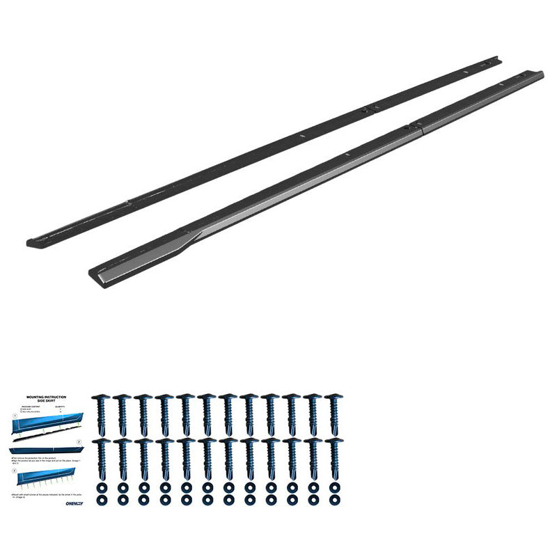 Oneway Satz Seitenschweller passend für Volkswagen Transporter T7 LWB 2024- & Ford Transit Custom (V710) LWB 2023- - Schwa...