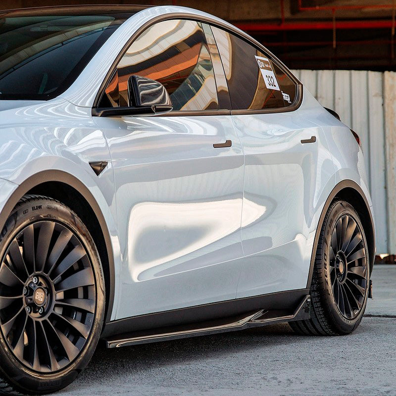 Oneway Satz Seitenschweller passend für Tesla Model Y 2019-2025 - Schwarz glänzend