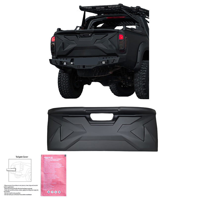 Oneway Heckklappenschutz passend für Nissan Navara NP300 (D23) 2014-2021 - Mattschwarz