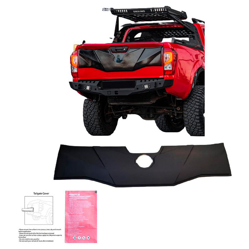 Oneway Heckklappenschutz passend für Nissan Navara NP300 (D23) 2014-2021 - Version 2 - Mattschwarz