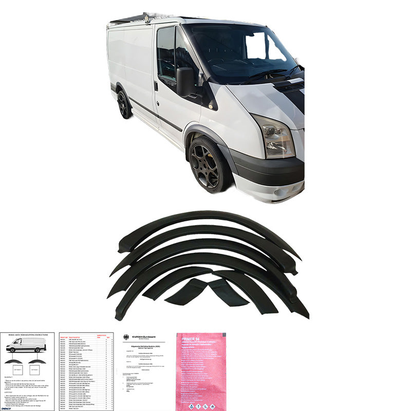 Oneway Satz Radlaufleisten passend für Ford Transit MK7 2006-2014 - Mattschwarz
