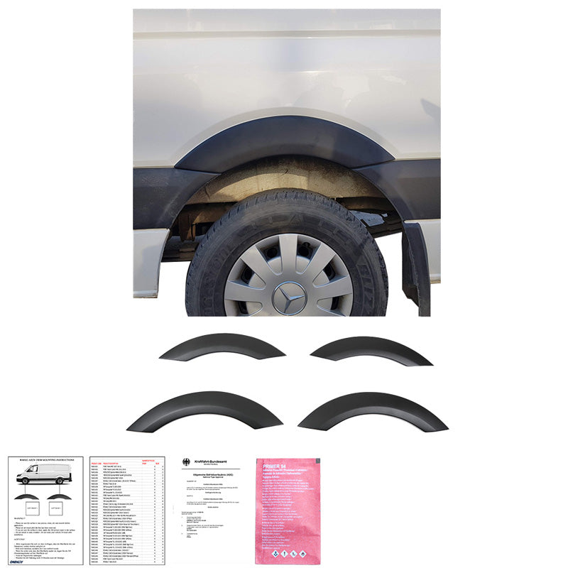 Oneway Satz Radlaufleisten passend für Mercedes Sprinter W906 2006-2013 - Mattschwarz