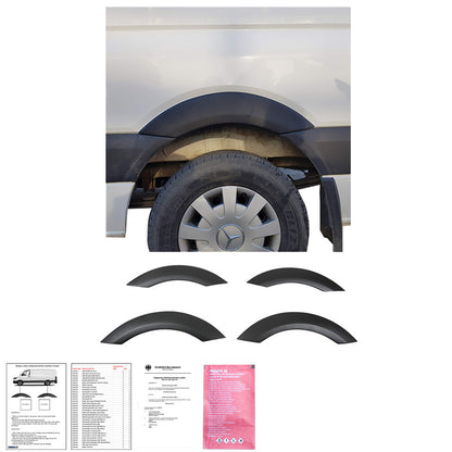 Oneway Satz Radlaufleisten passend für Mercedes Sprinter W906 2006-2013 - Mattschwarz