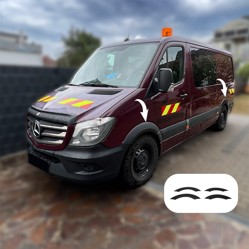Oneway Satz Radlaufleisten passend für Mercedes Sprinter W906 Facelift 2014-2018 - Mattschwarz
