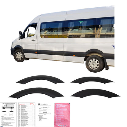 Oneway Satz Radlaufleisten passend für Mercedes Sprinter W906 Facelift 2014-2018 - Mattschwarz