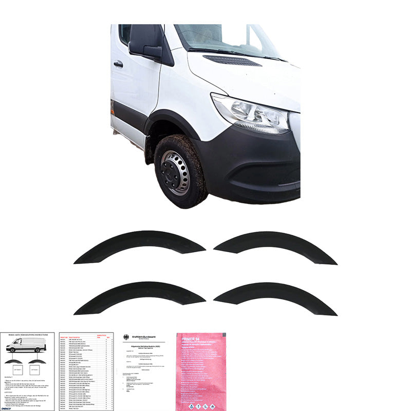 Oneway Satz Radlaufleisten passend für Mercedes Sprinter W907 2018- - Mattschwarz