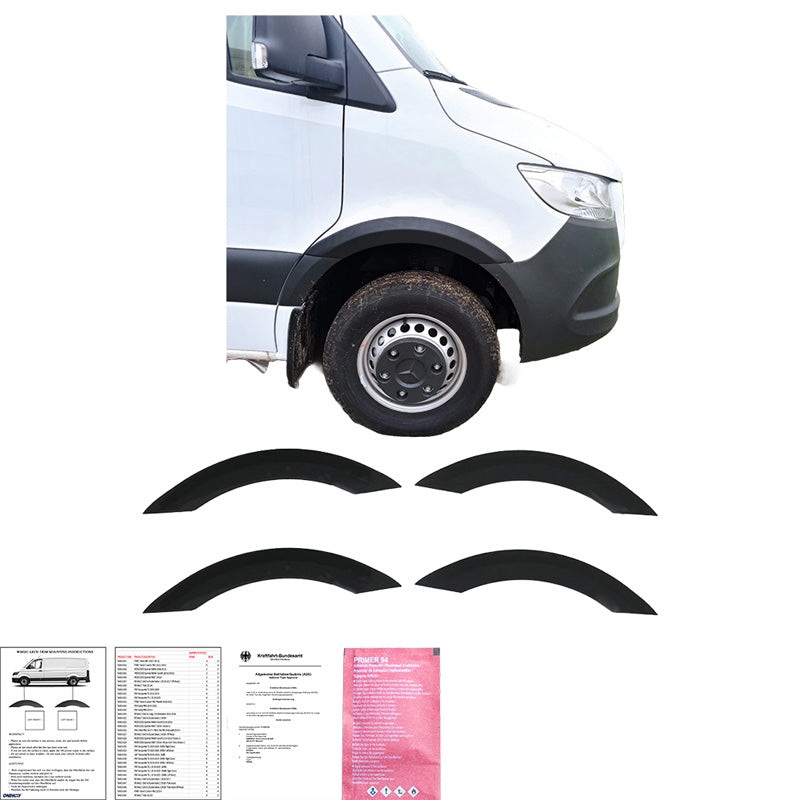 Oneway Satz Radlaufleisten passend für Mercedes Sprinter W907 2018- - Mattschwarz