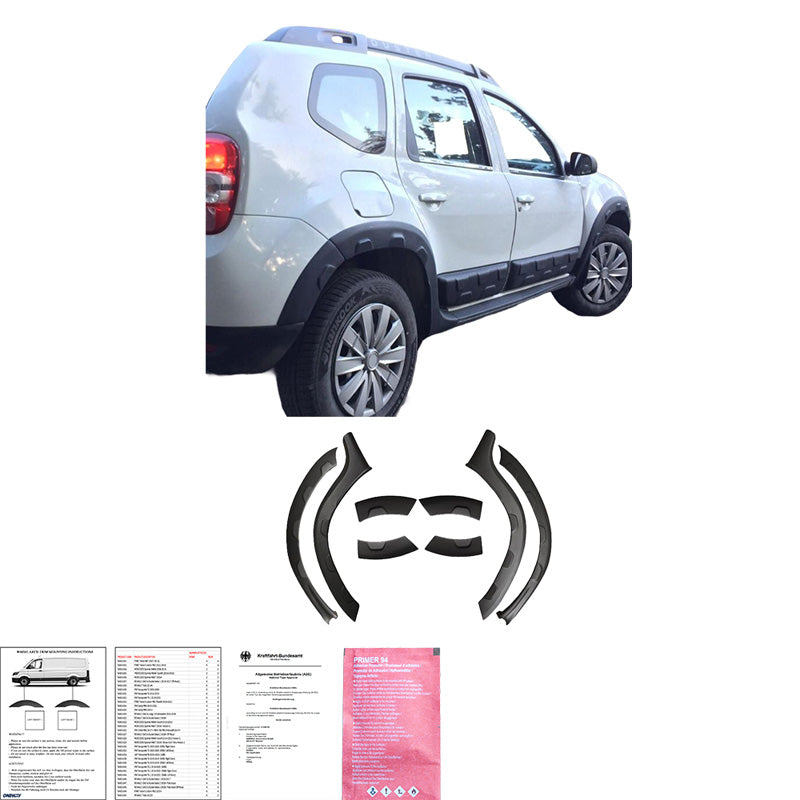 Oneway Satz Radlaufleisten passend für Dacia Duster I 2010-2017 Off-Road - Mattschwarz