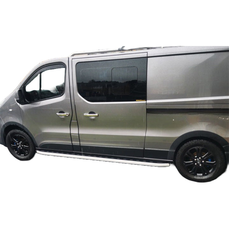 Oneway Satz Radlaufleisten passend für Renault Trafic 2014- & Opel Vivaro 2014-2018 (Langer Radstand) - Mattschwarz