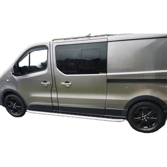 Oneway Satz Radlaufleisten passend für Renault Trafic 2014- & Opel Vivaro 2014-2018 (Langer Radstand) - Mattschwarz