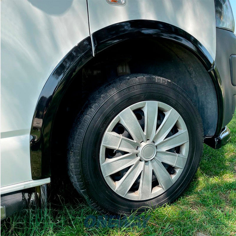 Oneway Satz Radlaufleisten passend für Volkswagen Transporter T5/T5.1 2003-2015 (Langer Radstand) - Schwarz glänzend