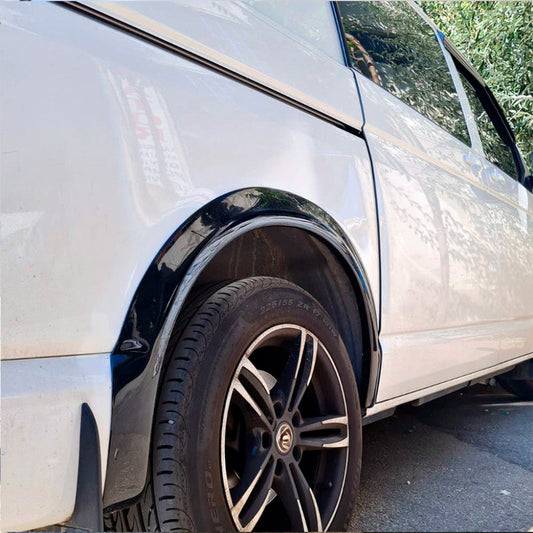 Oneway Satz Radlaufleisten passend für Volkswagen Transporter T6.1 2020-2022 (Kurzer Radstand) - Schwarz glänzend