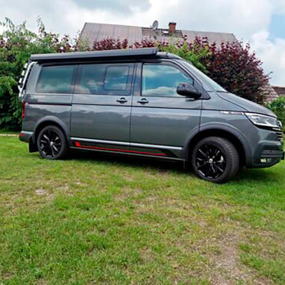 Oneway Satz Radlaufleisten passend für Volkswagen Transporter T6.1 2020-2022 (Kurzer Radstand) - Mattschwarz